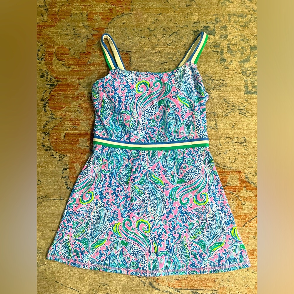 Lilly Pulitzer Deidra “We Mermaid 🧜‍♀️ It” tennis dress size medium.